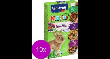 Vitakraft Konijn Kracker 3in1 - Konijnensnack - 10 x Noten&Bosbessen&Groente