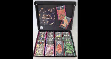 Zaden Pakket met Mystery Card 'Hartelijk Gefeliciteerd' met jouw eigen persoonlijke videoboodschap. Pakket met 18 verschillende bloemen-, kruiden- en groentenzaden in 1 box door de brievenbus. | Verjaardag | Vaderdag | Moederdag