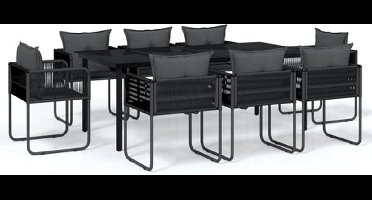 vidaXL - 9-delige - Tuinset - zwart