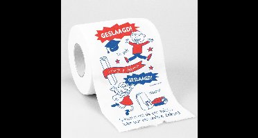 Cadeau toiletpapier/wc-papier rol geslaagd - Diploma behaald - Afstudeercadeau - Decoratie/versiering