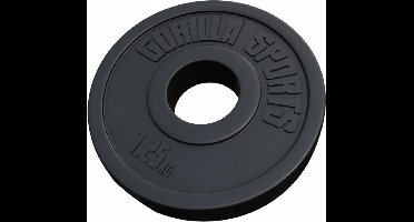Gorilla Sports Gewichtsschijf - Olympisch - Halterschijf - 1.25 kg - Kunststof - 50 mm