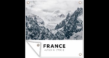 Tuinposters Frankrijk - Alpen - Sneeuw - 50x50 cm - Tuindoek