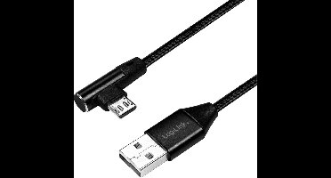LogiLink CU0142 USB-kabel USB 2.0 0,3 m USB A Micro-USB B Zwart