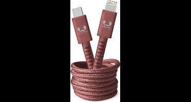 Fresh 'n Rebel - USB-C naar Apple Lightning oplaadkabel - 2 meter - Gevlochten kwaliteit kabel - Safari Red