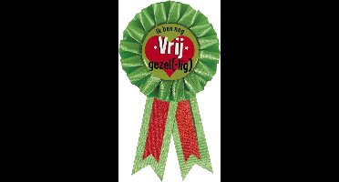 Haza Original Rozet ''ik Ben Nog Vrij Gezel(-lig)" Groen
