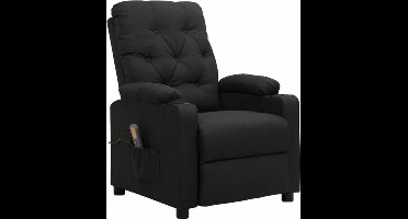 vidaXL - Massagestoel - stof - zwart