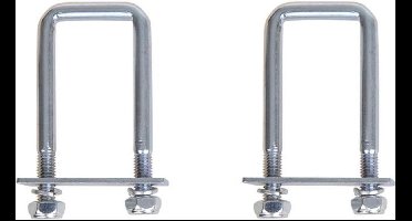 ProPlus Rechthoekige U-beugels - thermisch verzinkt - 40 x 110 mm - set van 2 stuks - Blister