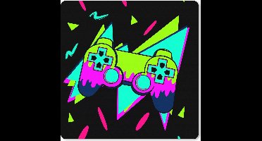 Muismat XXL 50x50 cm - Bureau onderlegger - Bureau mat Gamen - Controller - Zwart - Bureaumat - Gaming mousepad xl - Bureaulegger groot - Computer deskmat - Geschikt voor Gaming Muis en Gaming PC set-up