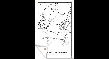 Tuindecoratie Plattegrond - Villingen-Schwenningen - Kaart - Stadskaart - 40x60 cm - Tuinposter - Tuindoek