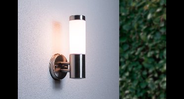 Groenovatie LED Wandlamp E27 Fitting - Waterdicht IP65 - 300x76x76 mm - Modern - RVS