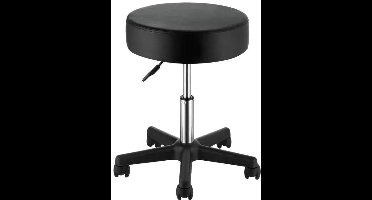 Rolling Stool - Stoel - Kruk - Rolling Stool - Zadelkruk - 40 cm Diameter - Rolling Ronde Kruk - Verstelbaar - 5 Zwenkwielen - voor Bar Salon Kantoor