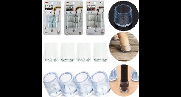 BK - Ochraniacze Nóg Krzeseł - Transparant - PVC - 12,7mm-21mm