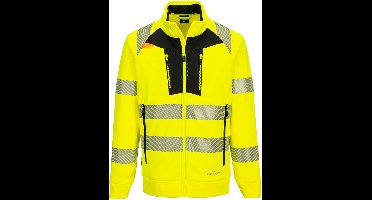 Portwest DX4 Hi-Vis Sweatshirt met rits DX477 - Geel/Zwart - S