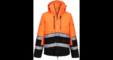 Portwest EV4 Hi-Vis winterjack EV467 - Oranje/Zwart - XXL