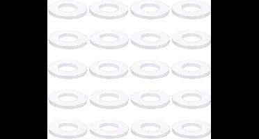 Allecto- Rubberen Wasmachines - M10 - 30 Stuks - Transparant - Bouten en Schroeven - Mechanische Bevestigingen - Geschikt voor Verschillende Toepassingen - Transparant Model - 20mm Buitendiameter voor M10 Schroeven en Bouten