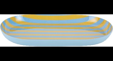 Present Time - Dienblad Animado Oval Small - Geel - 25x15x2,5 cm