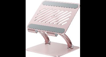 Inklapbare Tabletstandaard voor Bureau - Geschikt voor 4.7-15.6 inch Tablets, iPad Pro 12.9, Air Mini, Surface Pro en Portable Monitoren - Metaal met Niet-Slip Bescherming - Licht en Draagbaar - Roze