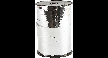 Krullint, b: 10 mm, zilver metallic, 250 m