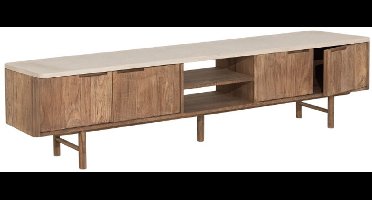 DTP Home TV-meubel Bliss mortex No.2 large Teakhout Mortex - 210x35x50 cm