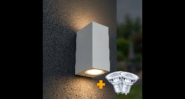 PHILIPS LED Wandlamp | Buitenlamp | San Francisco | Incl. 2x Philips lichtbron | Wit | 2700K - Warm wit (827)