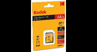 Kodak Ultra Performance 650X® 64GB SDXC-kaart - 4K Ultra HD - UHS-I U3 - Class 10 - V30 - SDXC Geheugenkaart