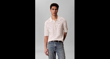 Calvin Klein Poloshirt Ss Cotton Waffle Pol Lv04rf316g Yas Tofu Mannen Maat - XL