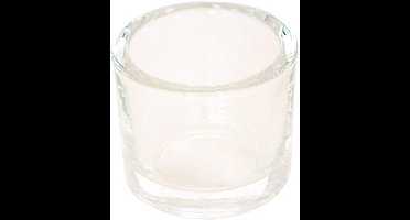 CHAKS - Ronde transparante glazen theelichthouder