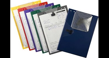 Werkordermap JUMBO met grote rekbare vouw, sleutelvak en ophangkoord - A4 per 10 stuks - Paars