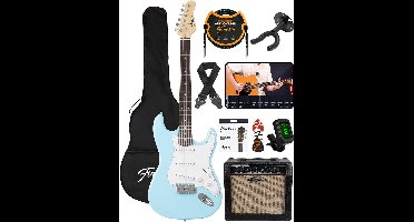 Finesse Elektrische Gitaar met Versterker - met Videocursus - Gitaar - Volwassenen - Kind - Blauw