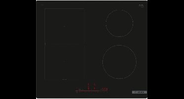 Bosch PVS61RHB1E Serie 4 Inductiekookplaat – 60 cm – 4 Zones met CombiZone – DirectSelect – Home Connect & HoodControl – PowerBoost – Frameloos Design – Zwart Glas