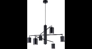 Sollux Lighting Kroonluchte Lemmi - 125x77x77cm - GU10 - zwart - staal