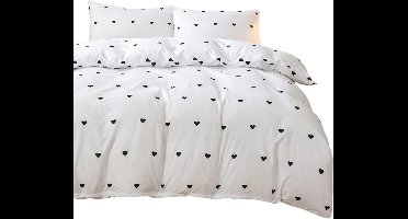 2-Delige Heart Pattern Dekbedovertrekset — Romantisch & Modern - 135x200cm