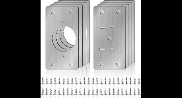 Oneay Set van 8 reparatieplaatjes voor scharnieren, inclusief schroeven voor scharnierplaten van kastdeuren, geschikt voor reparatie van scharnieren van kastdeuren met houten kozijnen.