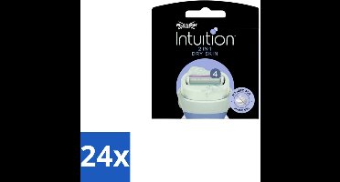 24 x Wilkinson Intuition 2 in 1 Navulmesjes Dry Skin 3 stuks per verpakking - Scheermesje Droge Huid - Kokosmelk Scheermesje - Amandelolie Scheermesje - Scheermesje Met Verzorging - Scheermesje Voor Gevoelige Huid