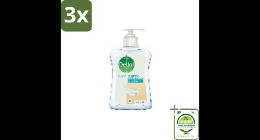 3 x Dettol – Handzeep Gevoelige Huid – Mild & Verzorgend – 250 ml - Grootverpakking - Gevoelige Huid - Handhygiëne - Antibacteriële Handzeep - Glycerine - Zeepvrije Handzeep