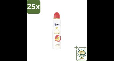 25 x Dove Deodorant Spray Perzik 150 ml - Grootverpakking - Deodorant Spray - Fris - Okselhuid Verzorging - Alcoholvrije Deodorant - Perzik En Witte Bloesem
