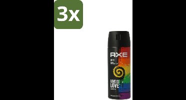 3 x Axe Deodorant Bodyspray Unite 150 ml - Deodorant Spray - Zweetgeur - Mannelijke Geur - Frisse Geur - Dagelijkse Gebruik