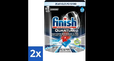 2 x Finish Powerball - Quantum Ultimate - Vaatwastabletten - Ontvetter - 60 Tabletten - Vaatwastabletten - Vaatwasser Tabletten - Ontvetter - Diepe Reiniging - Quantum Technologie