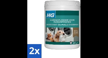 2 x HG - Harenoplosser Voor Huisdierharen - Altijd Schone Machine - 10 Wasbeurten - 500 g - Wasmachine Reiniging - Huisdierharen Verwijderen - Wasmachine Verstoppingen - Wasmiddel Voor Huisdieren - Schoon Wasmachine
