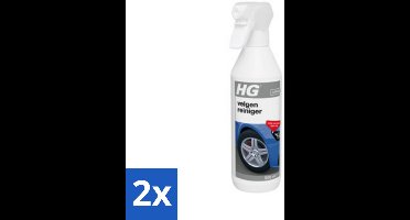 2 x HG Velgen Reiniger 500 ml - Velgenreiniger - Autovelgen Schoonmaken - Remvloeistof Verwijderen - Vuil Verwijderen - Vet Verwijderen