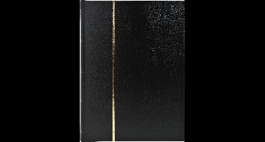 Exacompta Postzegelalbum met omslag in kunstleder - 32 zwarte bladen - 6 banden - 16 ,5x22,5cm - Zwart - 21141E