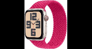 Apple Gevlochten solobandje voor de Apple Watch | 44/45/46/49 mm - Maat 10 - Raspberry