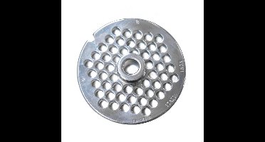Mega-M Professionele Gehaktmolen Schijf - Ø 100 mm - Gaten 8 mm - RVS - Maalschijf voor Vleesmolen model HO 300kg/u - Corrosiebestendig