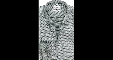 OLYMP Level 5 body fit overhemd - structuur - lichtgroen - Strijkvriendelijk - Boordmaat: 40