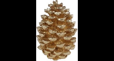 Pine Cone sculptuur goud polystone decoratie 21x21x29cm luxe blikvanger.