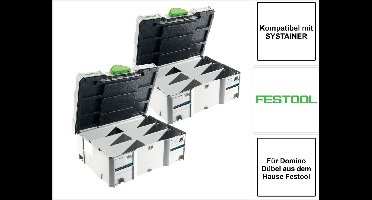 Festool Systainer T-LOC SORT-SYS 2 TL Domino 2 stuks ( 2x 498889 )