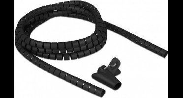 Spiraalslang met pull-in gereedschap 2,5 m x 15 mm zwart