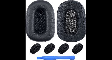 Vervangende Oorkussens en Microfoon Schuim voor BlueParrott B450-XT, B450XT, S450-XT, S450XT Hoofdtelefoons van MMOBIEL – Memory Foam en Protein PU Koptelefoon Oorkussens – Zwart