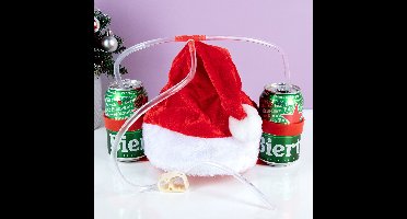OOTB Kerstmuts met drankhouders - Foute kerstmuts voor 2 drankjes