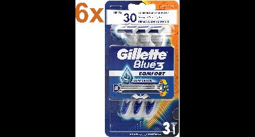 Gillette - Blue3 - Wegwerpscheermesjes met Comfort Gel - 18 Stuks - Voordeelverpakking